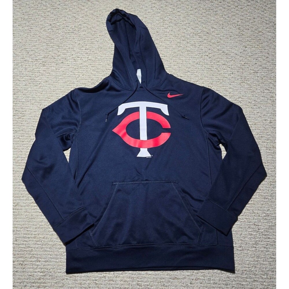 Nike MLB Mn Twins Hoodie Tc Logo Blue Red Medium